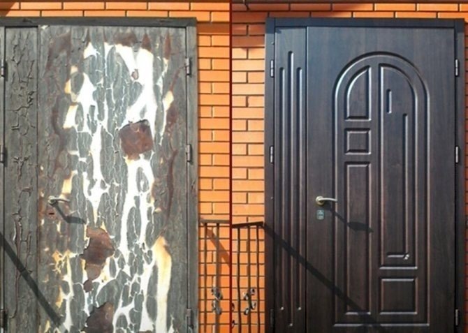 Реставрировать входную металлическую дверь
