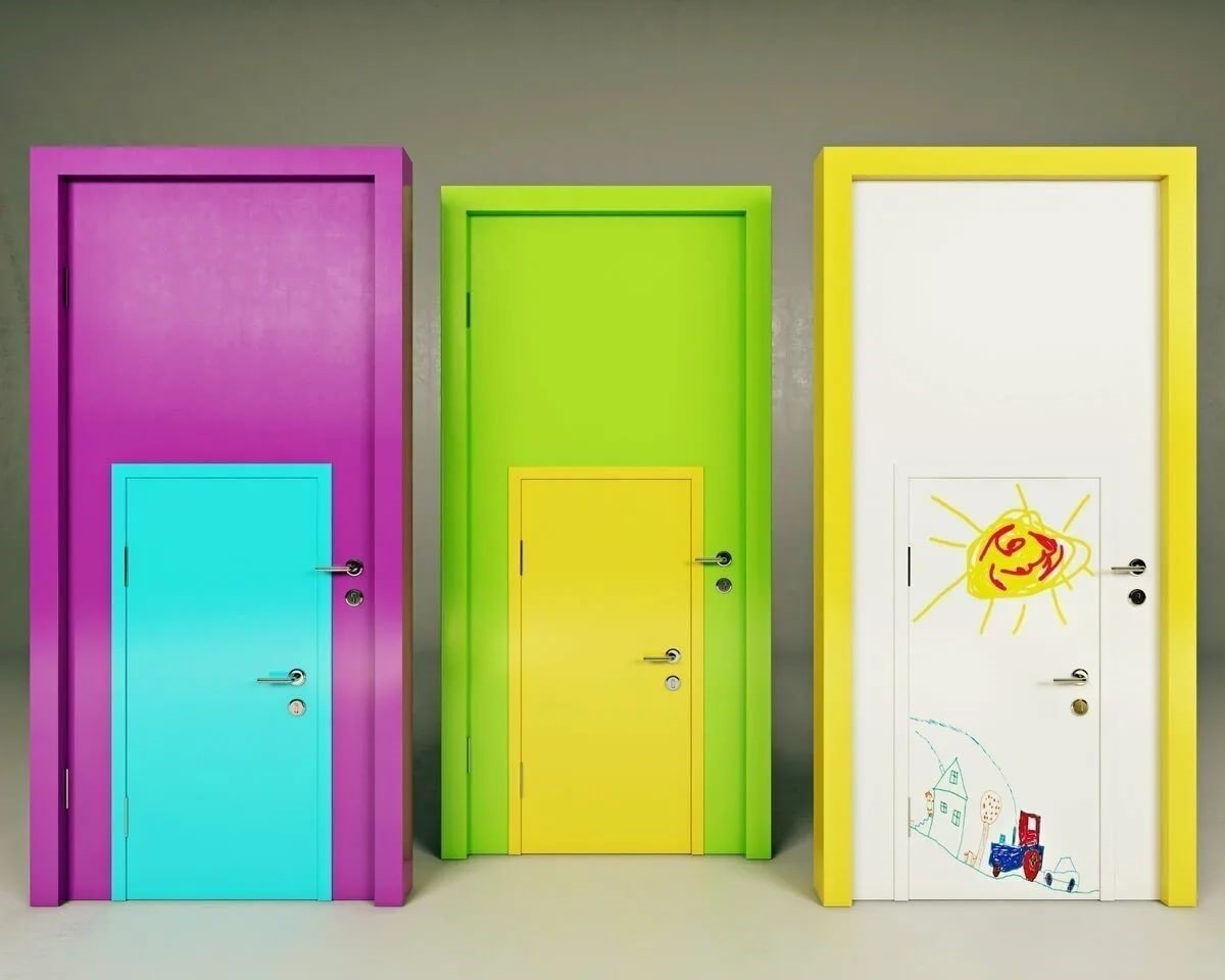 Двери цветные для школ