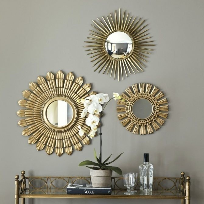 Декоративные зеркала в интерьере