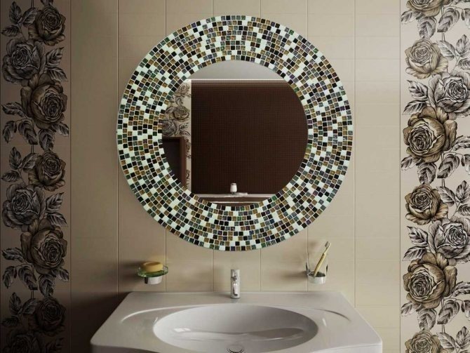 Зеркальная мозаика в интерьере