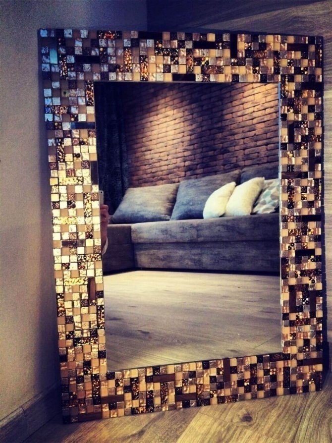 Зеркало мозаика на стену