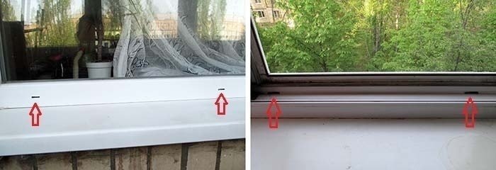 Дренажные отверстия в пластиковых окнах