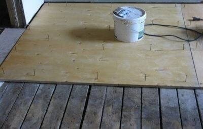 Укладка фанеры на деревянный пол