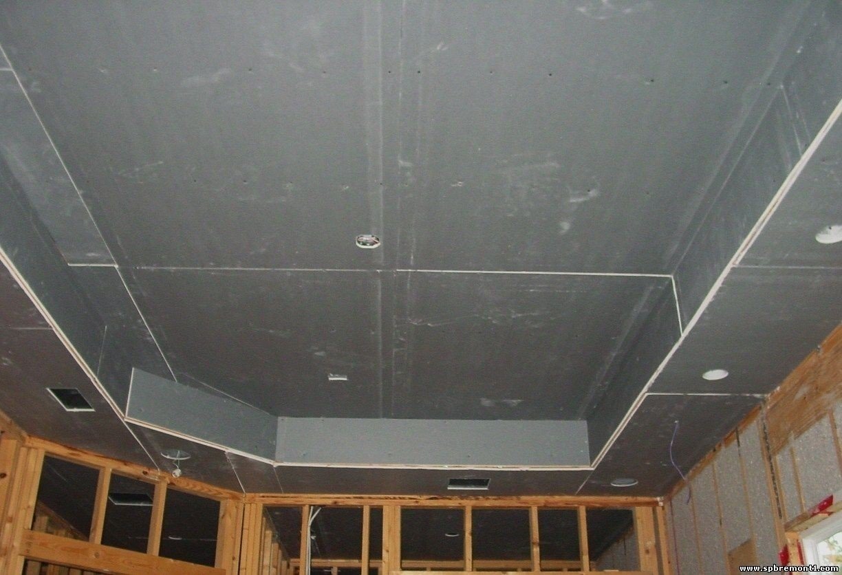 Короб на потолке из гипсокартона