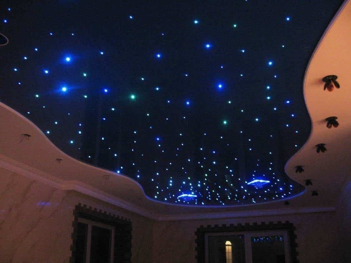 Натяжной потолок звёздное небо с подсветкой