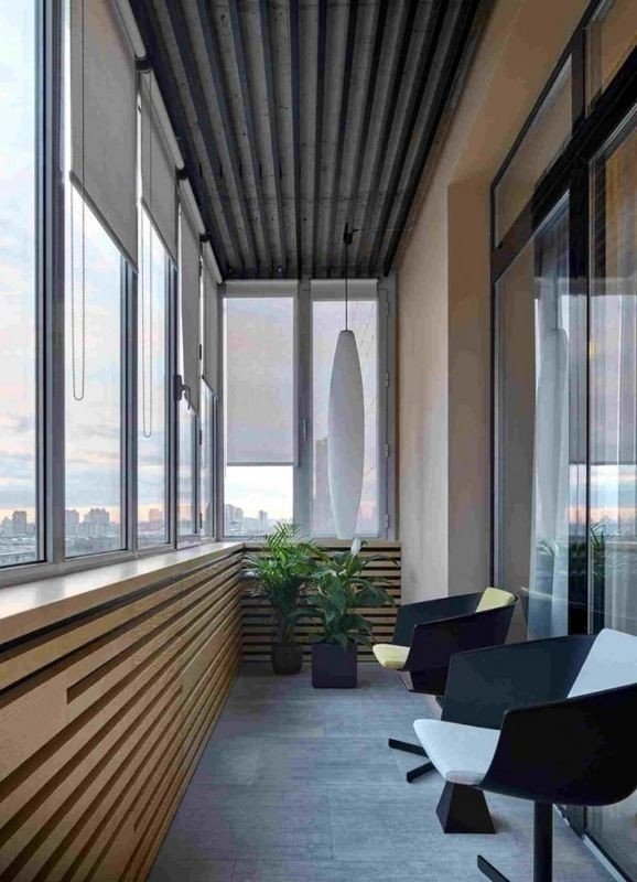 Дизайн балкона в стиле модерн