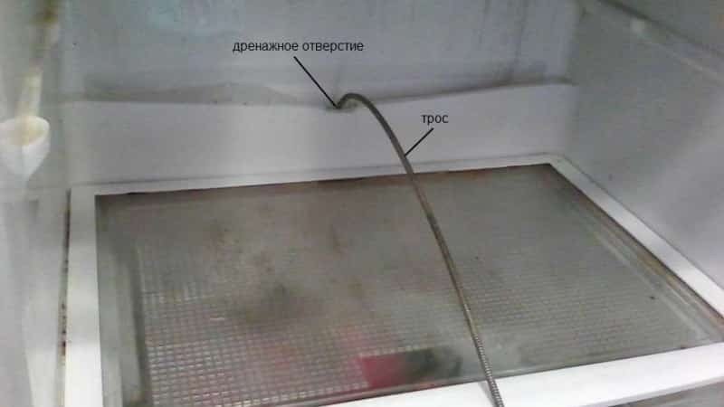 Дренажное отверстие в холодильнике индезит