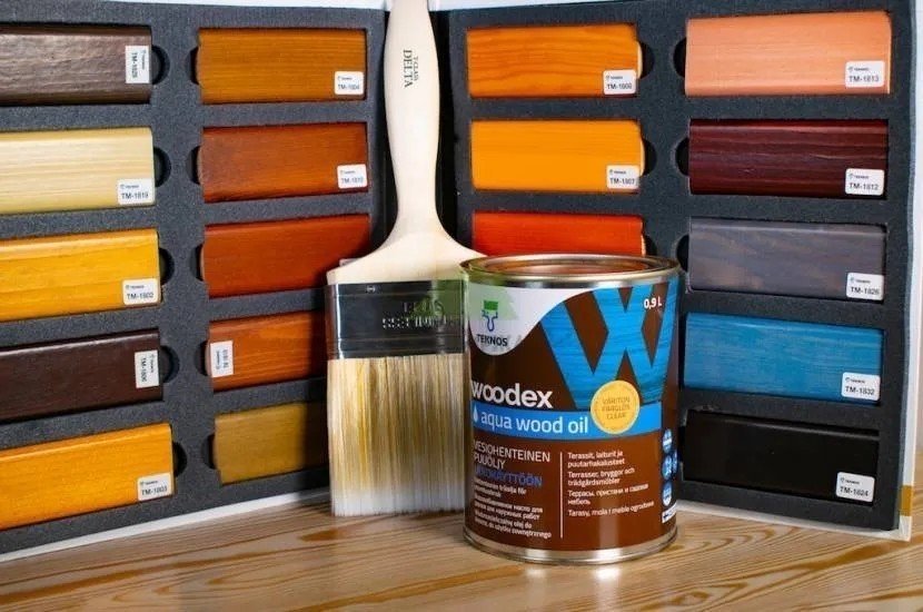 Цветовая палитра красок текнос woodex