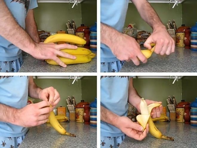 Чищу банан