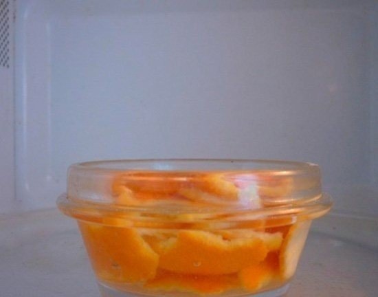 Апельсиновые корки для микроволновки