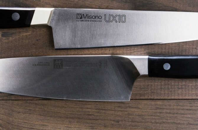 Нож кухонный сантоку