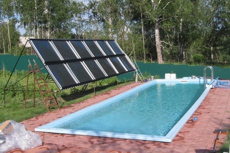 Солнечный нагреватель для воды из поликарбоната