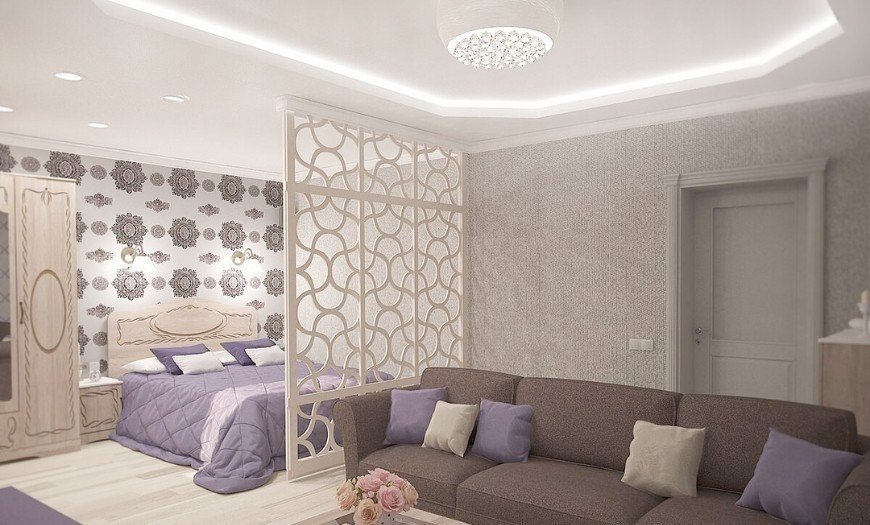 Дизайн гостиной и спальни в одной комнате