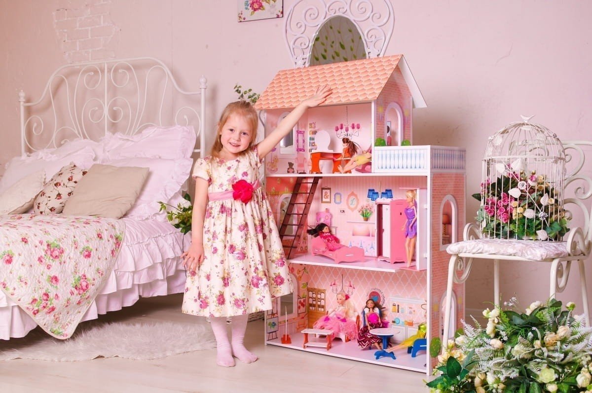 Sunnytoy кукольный домик розовое счастье мини