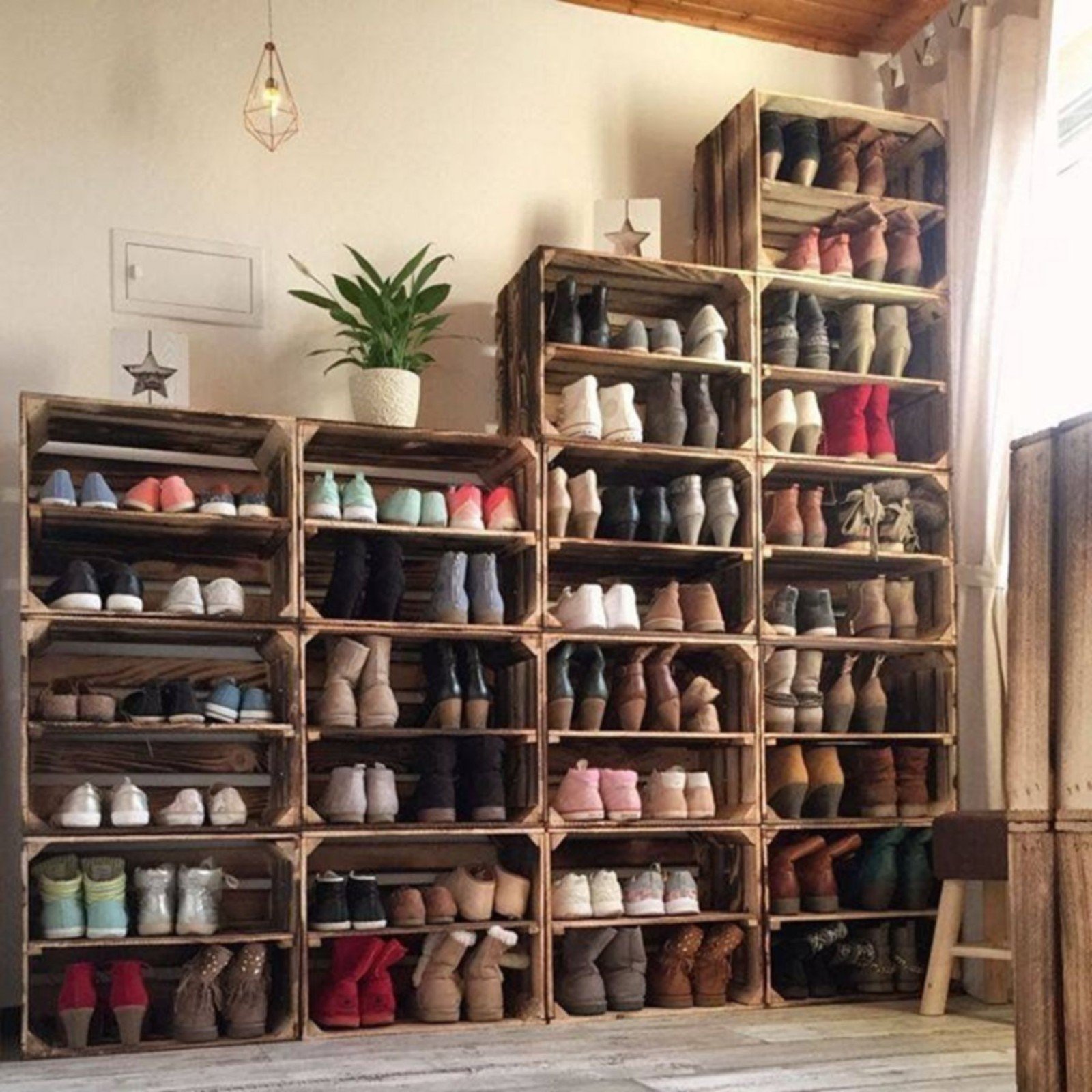 Хранение обуви в шкафу идеи