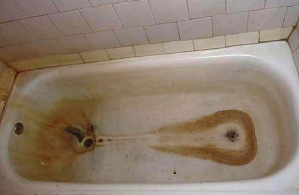 Известковый налет на ванне