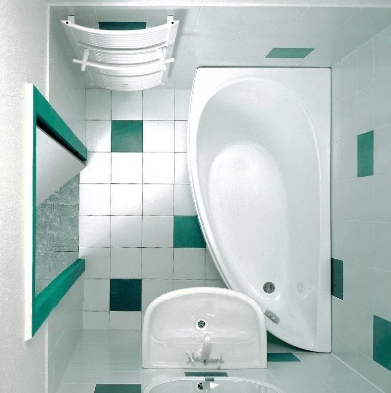 Дизайн ванной комнаты с ванной авокадо