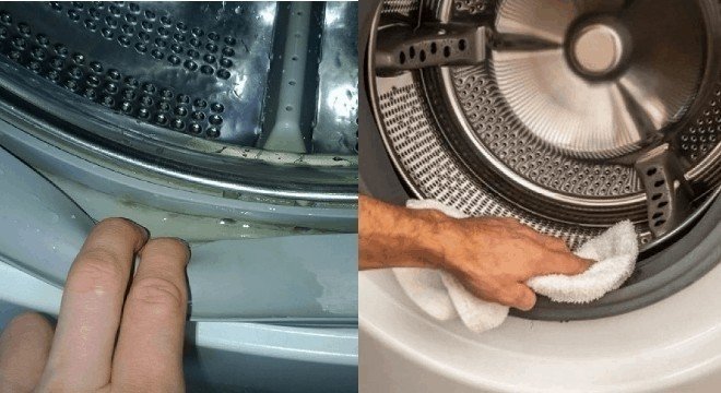 Уплотнительная резинка в барабане стиральной машины аег